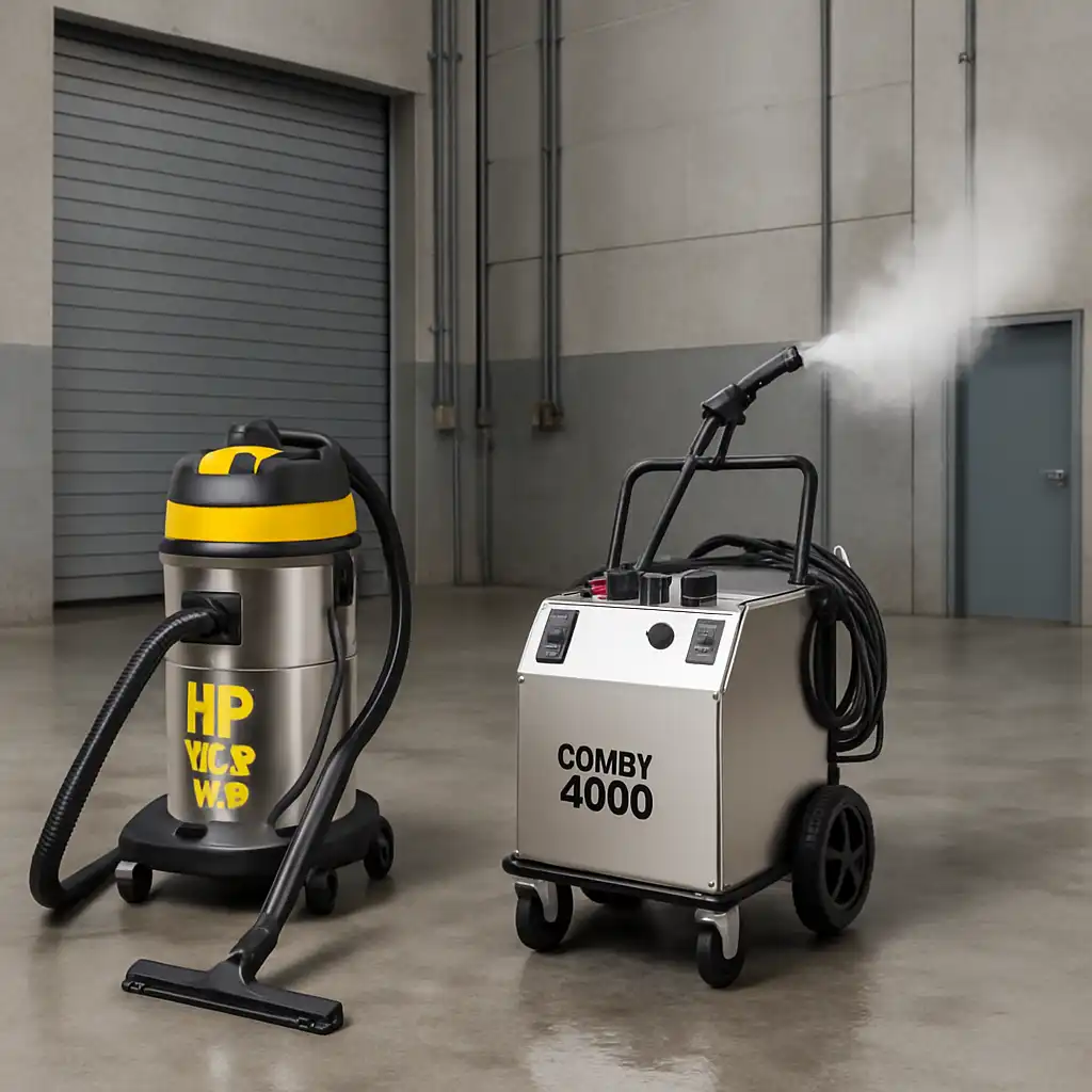 Guida Definitiva 2026 alla Pulizia Industriale: Sanificazione Profonda con Aspiratore HP 703 WD e Generatore a Vapore Comby 4000