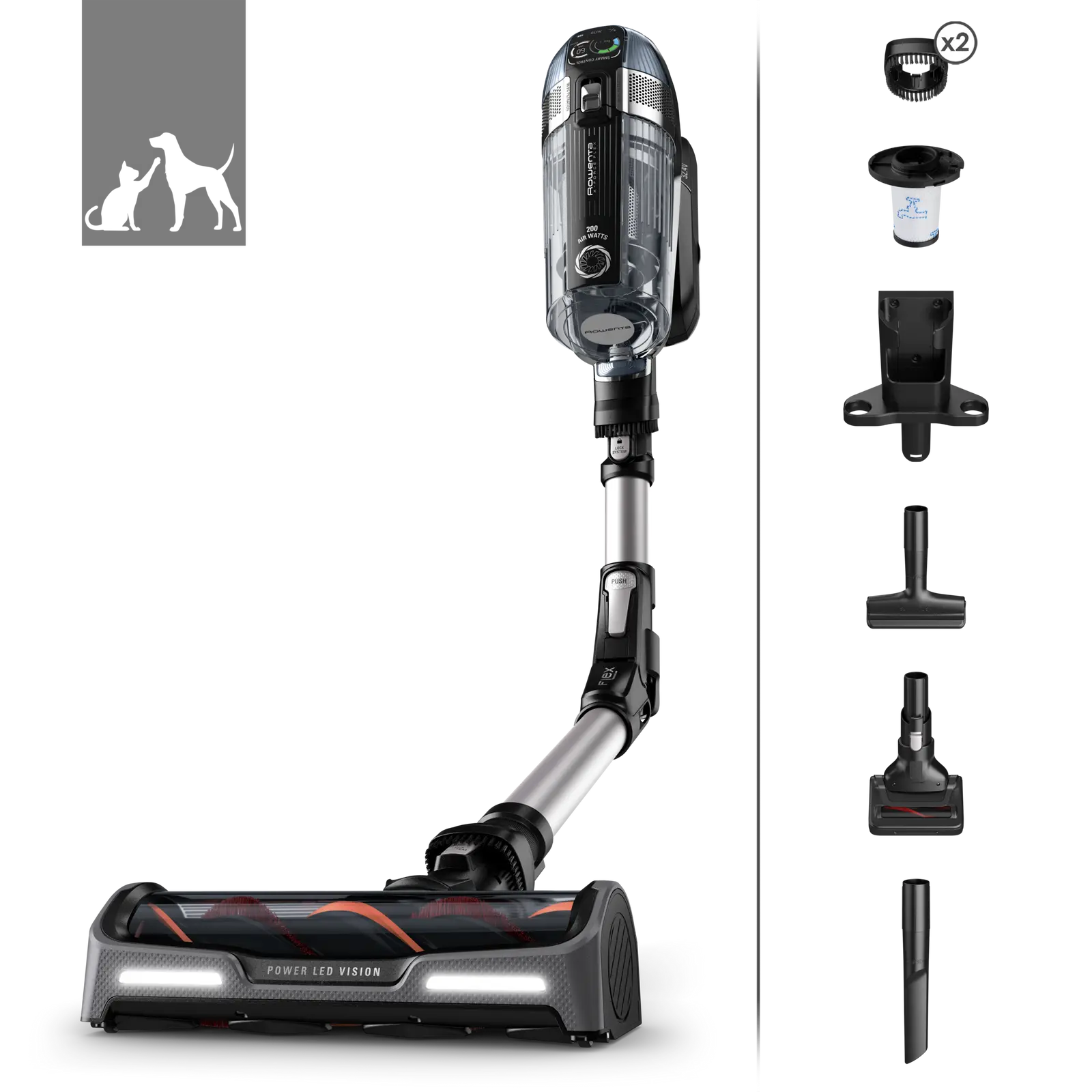 Spare parts and accessories Electric broom Rowenta X-Force Flex 14.60 Animal Care - RH9958WA