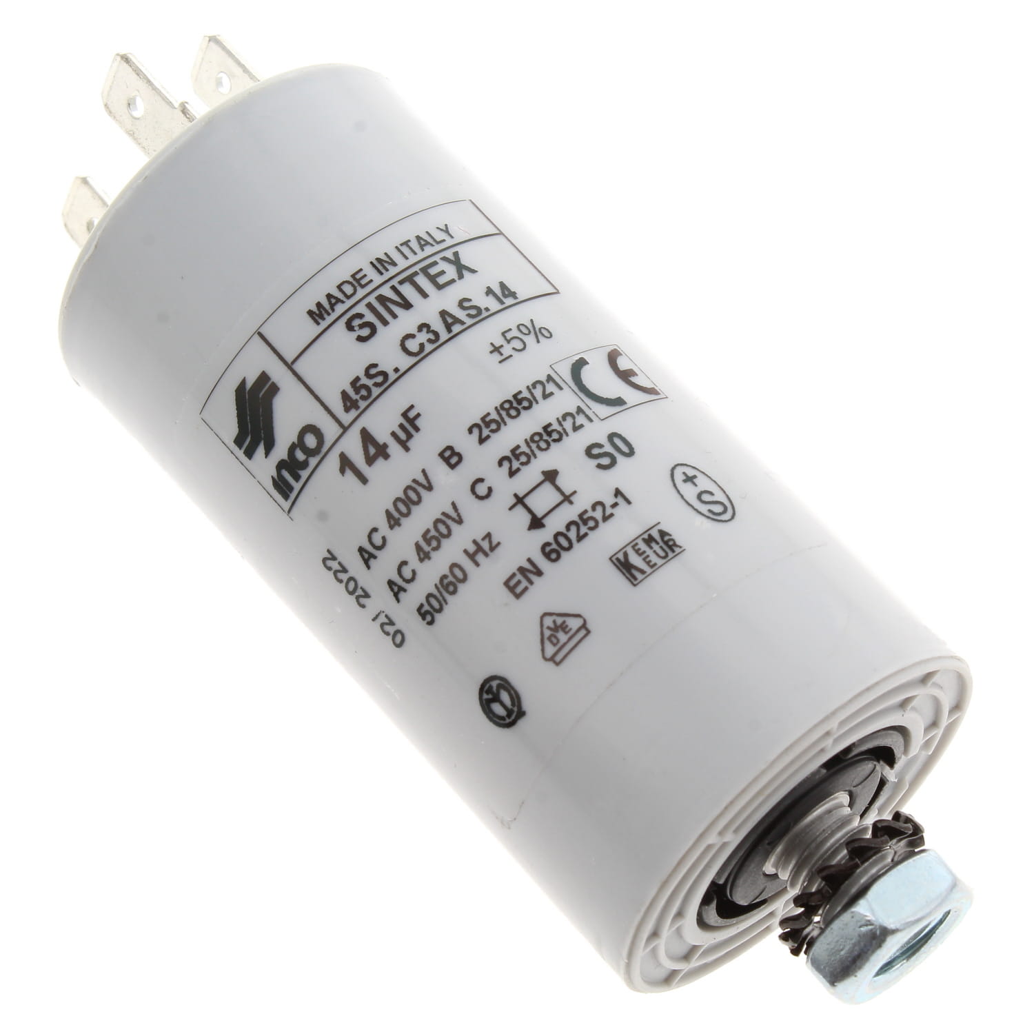 14º F - 450V - 6cm dielectric capacitor