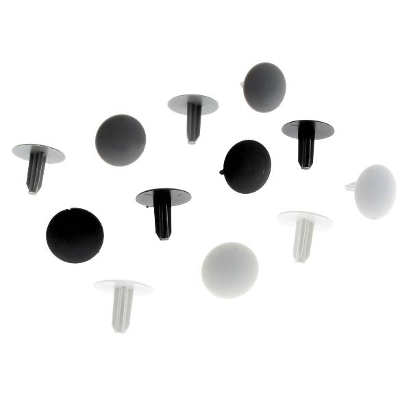 KIT CAP, 4 x white+ 4 x black and 4 x gray