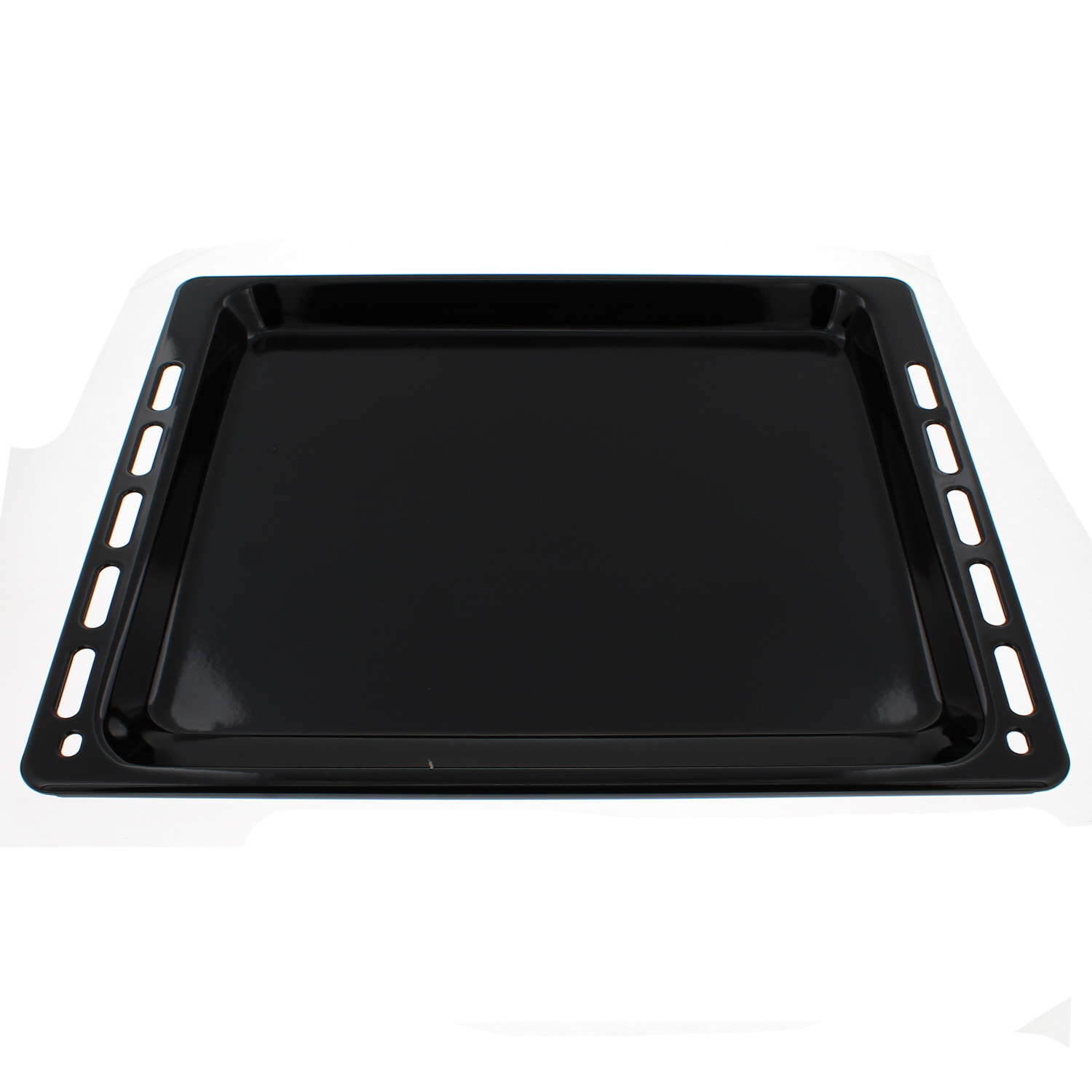 NO STOP BLACK ENAMELED DRIP TRAY