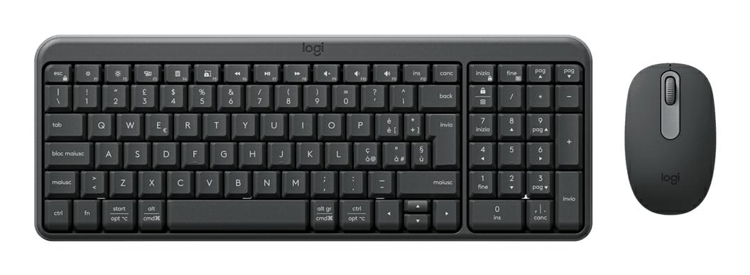 LOGITECH KIT TASTIERA+MOUSE WIRELESS USB NERO MK250 920-013534