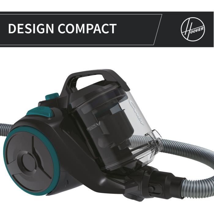 Bagless vacuum cleaner - CANDY CAF34HM - 800 W - 2.5 L Cassette - 79 dBA - Washable HEPA 13 filter
