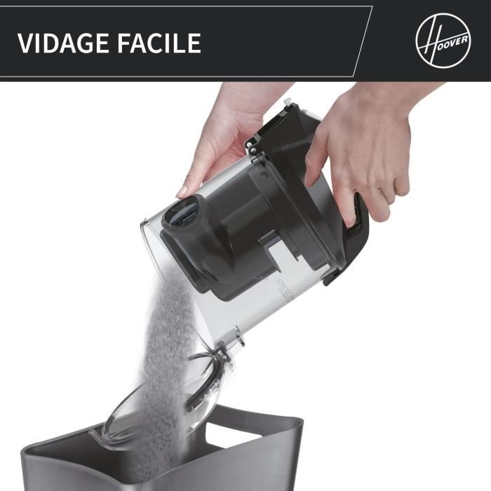 Bagless vacuum cleaner - CANDY CAF34HM - 800 W - 2.5 L Cassette - 79 dBA - Washable HEPA 13 filter