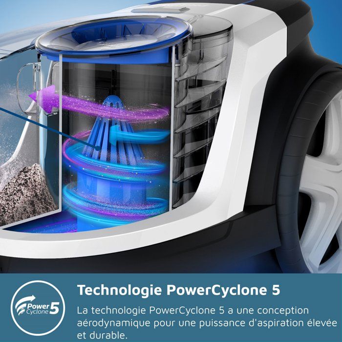 Bagless vacuum cleaner - PHILIPS FC9331/09 - 900 W - 1.5 L - Black and deep blue