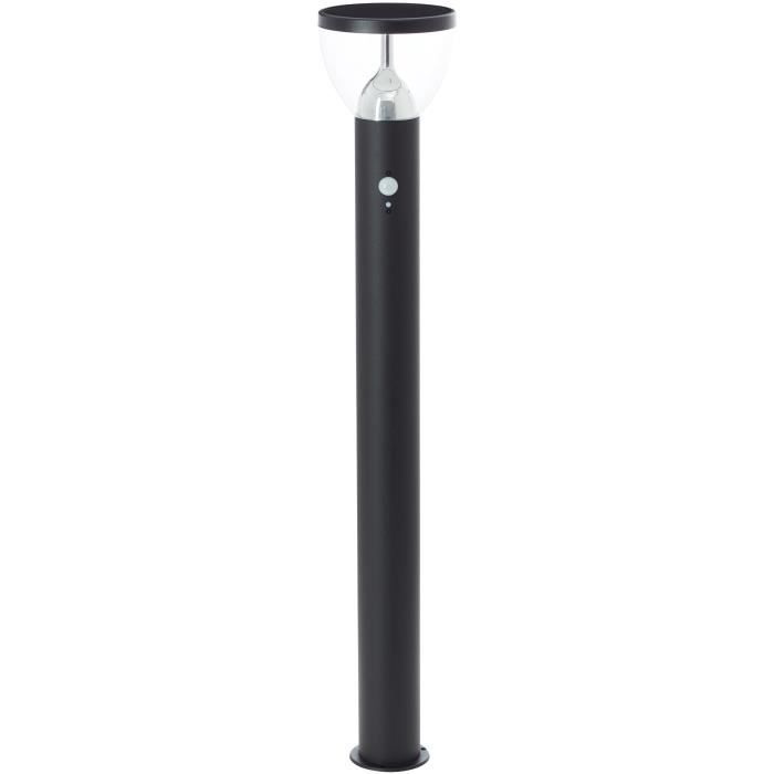 Outdoor pole - BRILLIANT - TULIP - LED and solar - Motion detector - Stainless steel and plastic - 4 W - Black