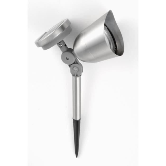 GALIX Brushed stainless steel solar spotlight - 0.29 W