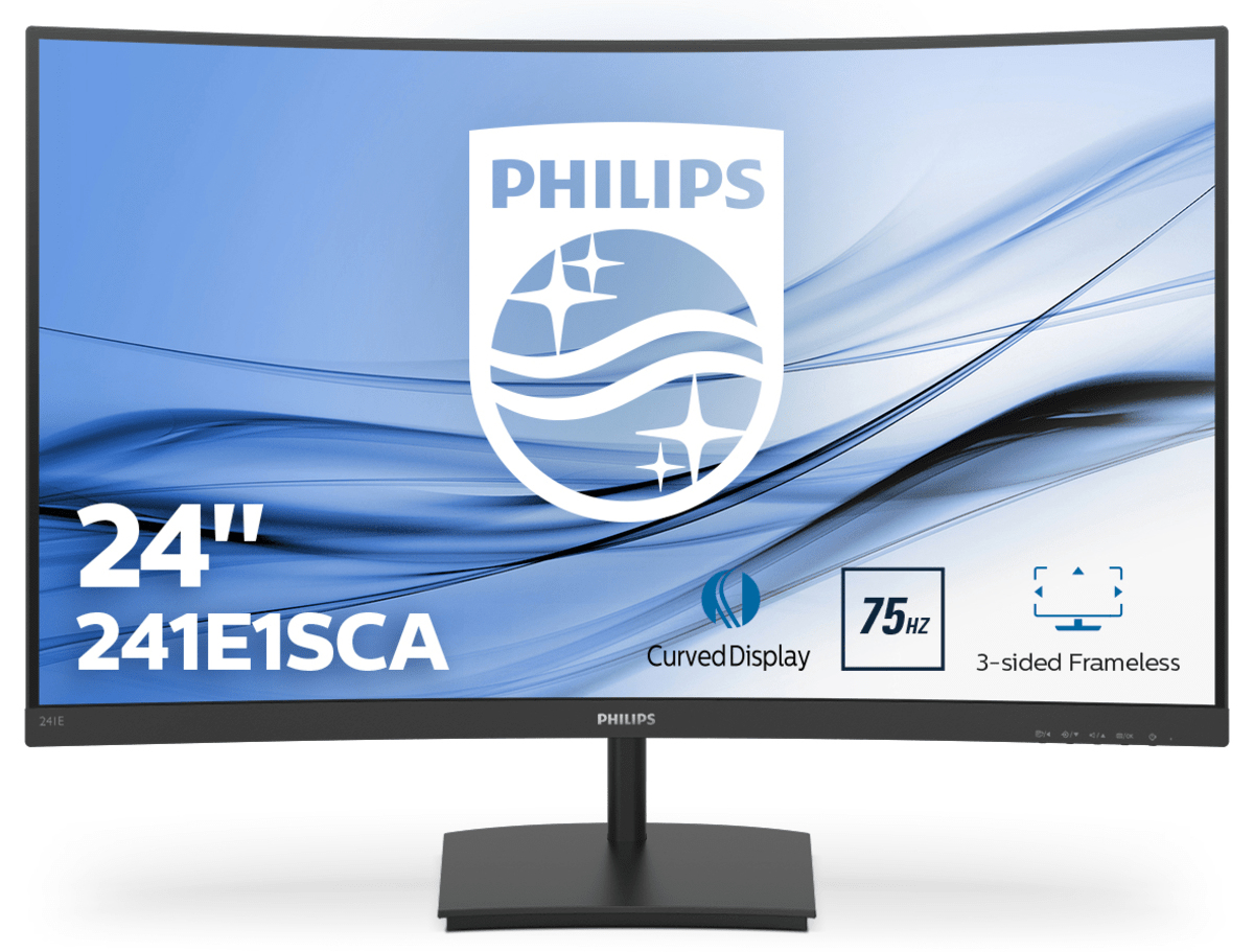 PHILIPS MONITOR 24" LED FULL HD CURVED MULTIMEDIA VGA/HDMI 241E1SCA