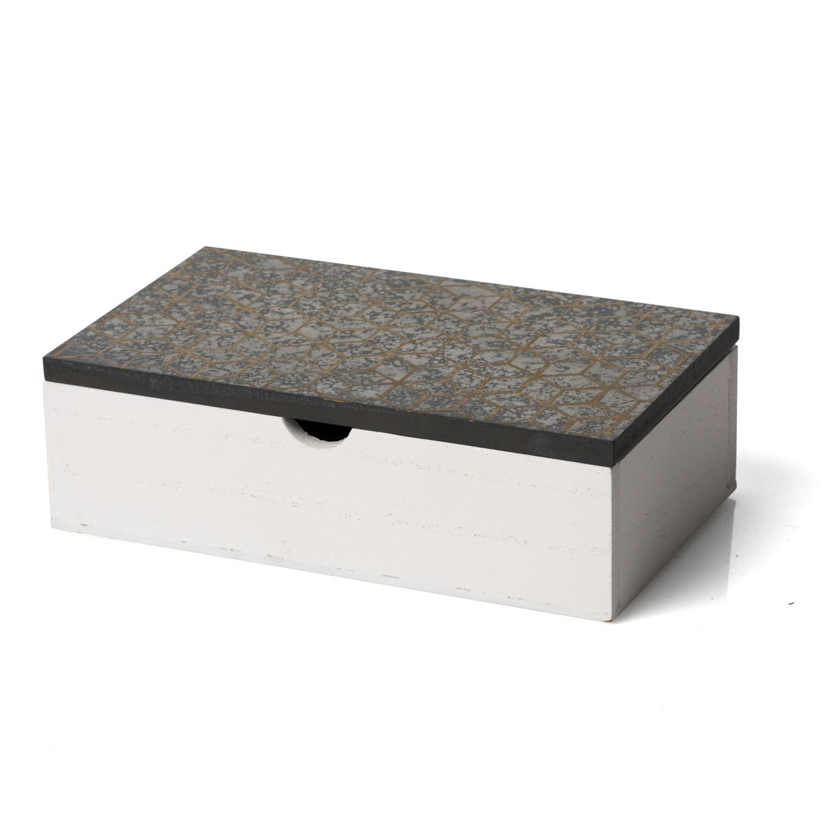 Set of 2 wooden trays and tea box - Tea Time