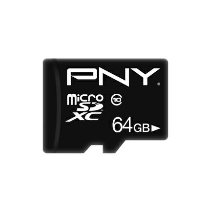 PNY MICRO SD 64GB CON ADATTATORE P-SDU64G10PPL-GE CL10