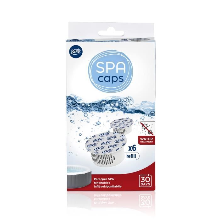 GRE SPA CAPS refills for disinfection of inflatable spas - Chlorine-free - 6 capsules