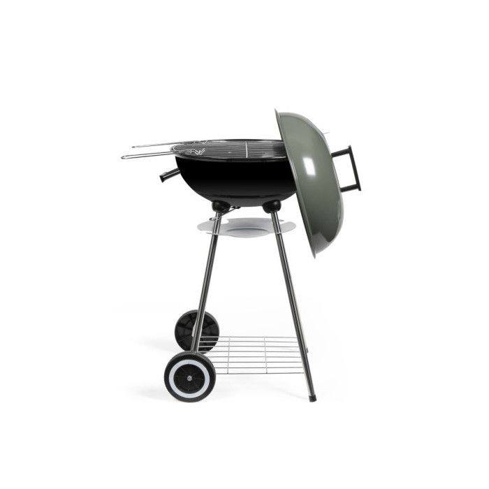 Charcoal barbecue - LIVOO - DOC172K - ø41 cm - Chromed steel grill - Height 69.5 cm - Handles - 2 toothed wheels