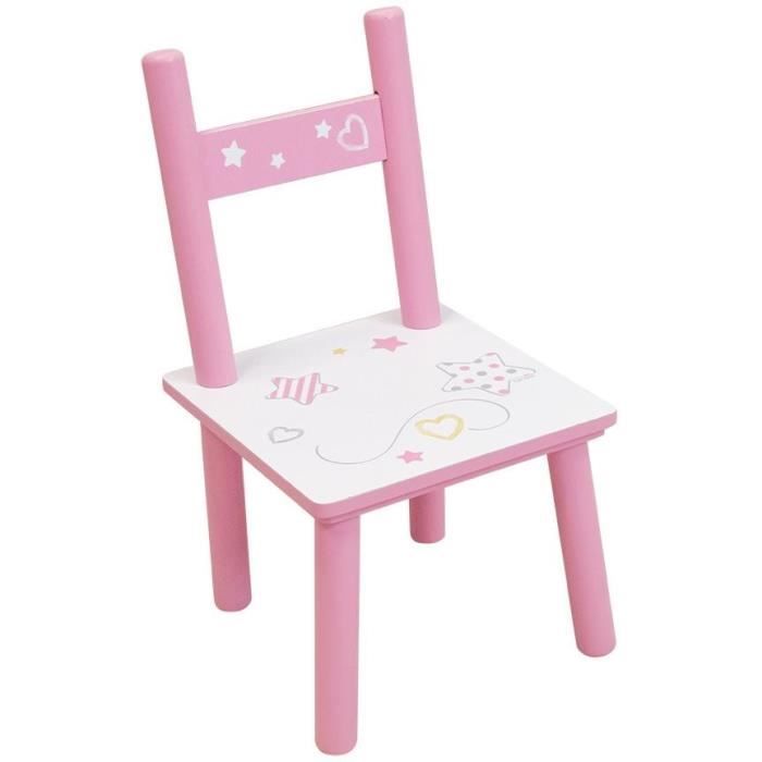 FUN HOUSE - Unicorn table h 41.5 cm x w 61 cm x d 42 cm with a chair h 49.5 cm x w 31 cm x d 31.5 cm for children