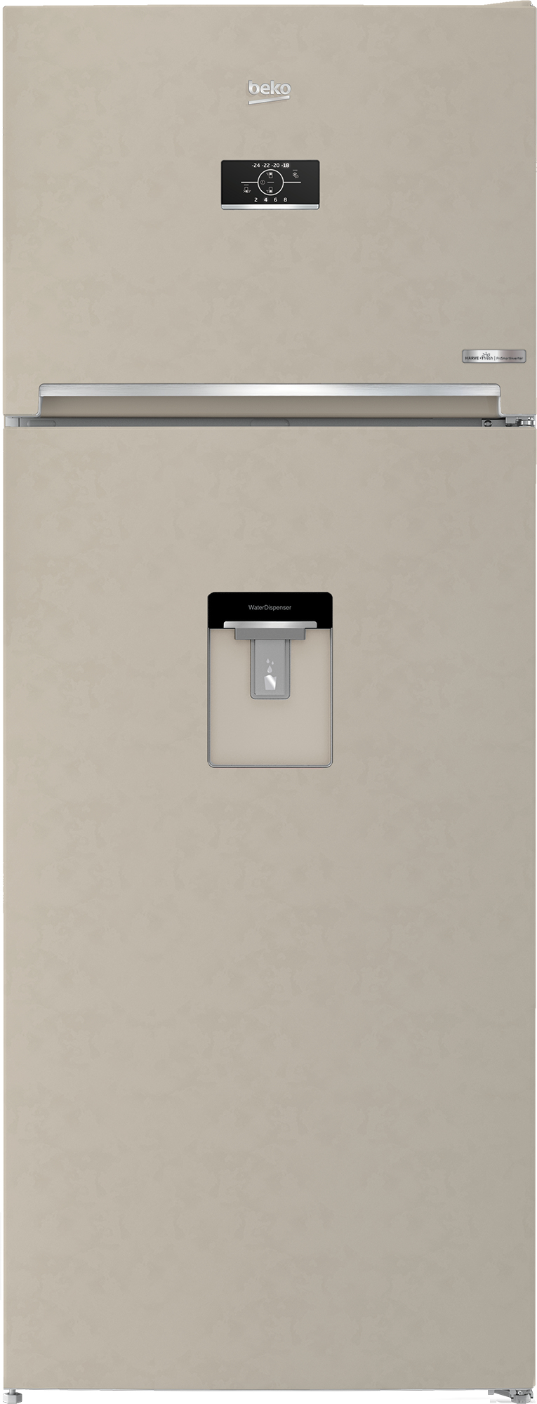 Beko no frost 455LT 70CM BEIGE double door refrigerator RDNE455E40DBN