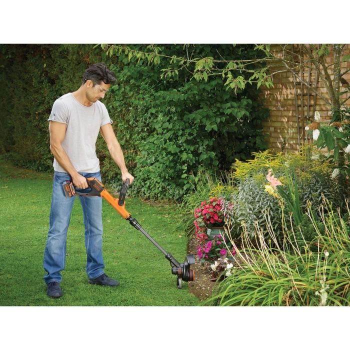 BLACK & DECKER POWERCOMMAND 18V LITHIUM Cordless 30cm - 4Ah cord cutter - 1 battery - 1 reel of 10m 1.6mm wire - 1 charger