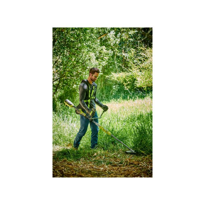 Brush cutter - RYOBI - Handlebar - Wire Ø 1 x 1.65 mm - 3-tooth blade - 1 lithium battery + 36 V 4.0 Ah + 1 charger 1.7 A
