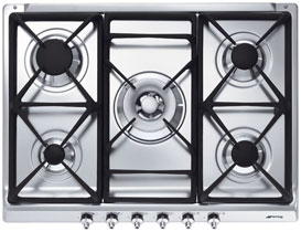Smeg 5-Burner 70/75CM INOX SE70SGH-5 Gas Hob