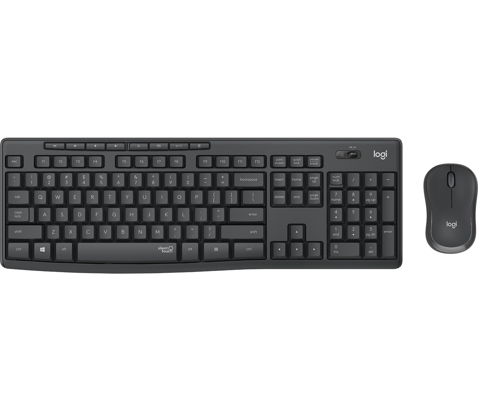 LOGITECH KIT TASTIERA+MOUSE WIRELESS USB GRAPHITE MK295 920-009797