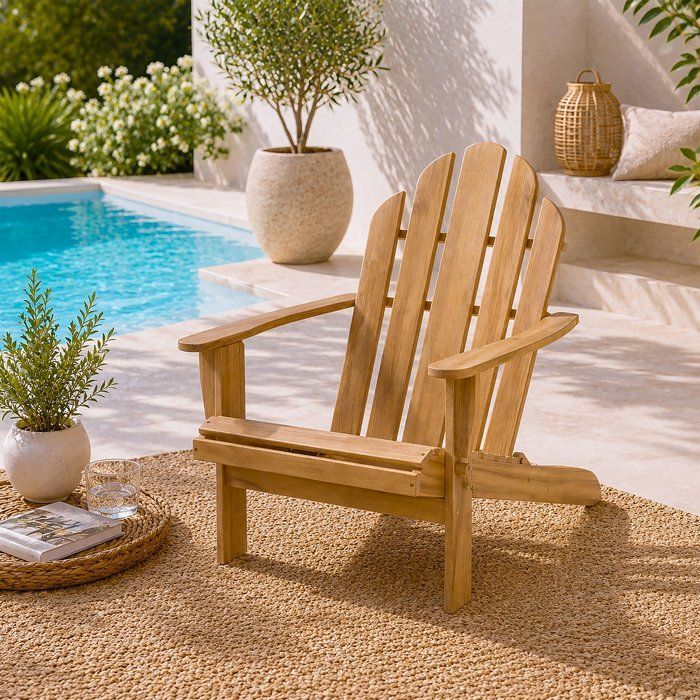 FSC acacia reclining garden chair - 72.5 x 89.5 x H.94 cm