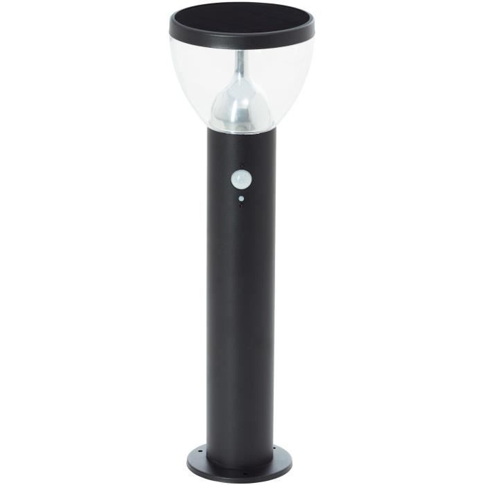 Outdoor terminal - BRILLIANT - TULIP - LED and solar - Motion detector - Stainless steel and plastic - 4 W - Black