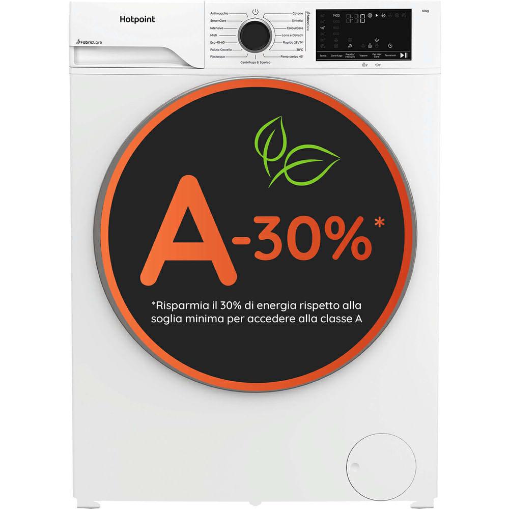 Lavatrice 10 kg Hotpoint INVER/VAPORE A-30% 1400GIRI HB 103 CARE IT