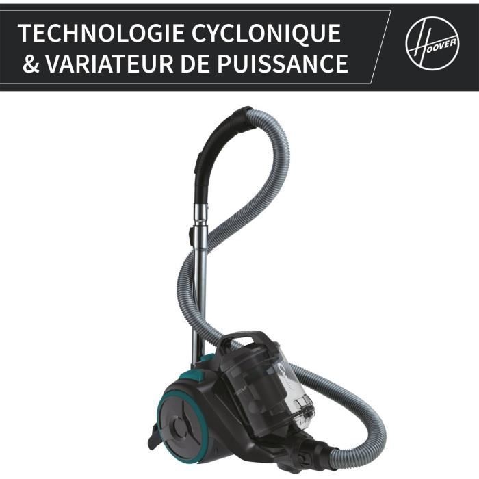 Bagless vacuum cleaner - CANDY CAF34HM - 800 W - 2.5 L Cassette - 79 dBA - Washable HEPA 13 filter