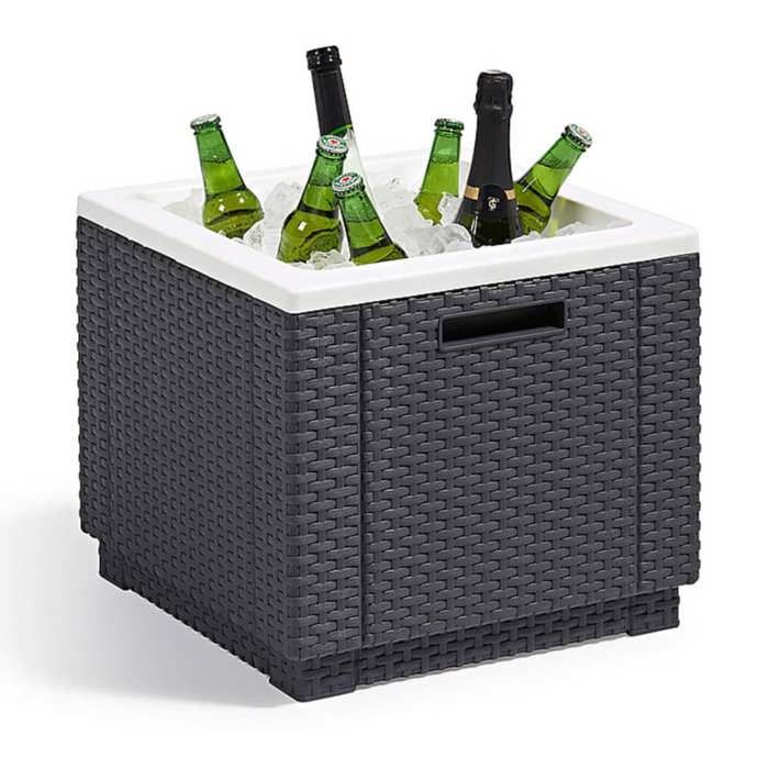 ALLIBERT woven resin coffee table - Grey