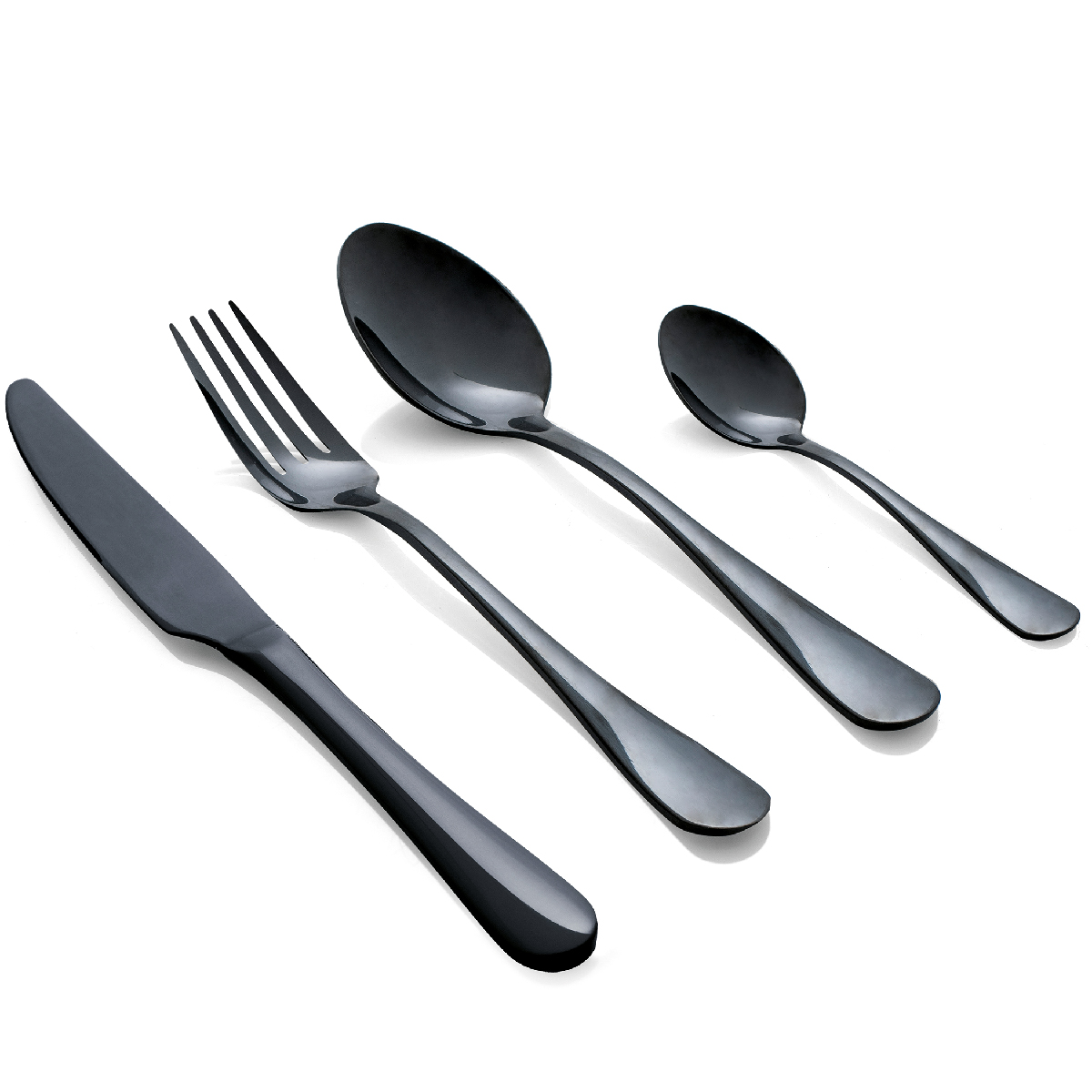24 pc table cutlery set in polished PVD steel - Gourmet