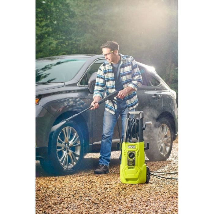 High pressure cleaner 2000 W 150 bar 450 L - 8M flexible, coil, 0.9 L tank, lances (various-turbo), rotating brush