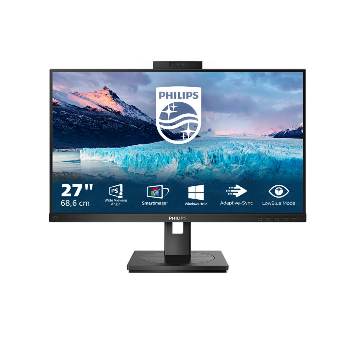 PHILIPS MONITOR 27" FHD MULTIMEDIA HDMI/DP/DVI/VGA/USB WEBCAM 272S1MH