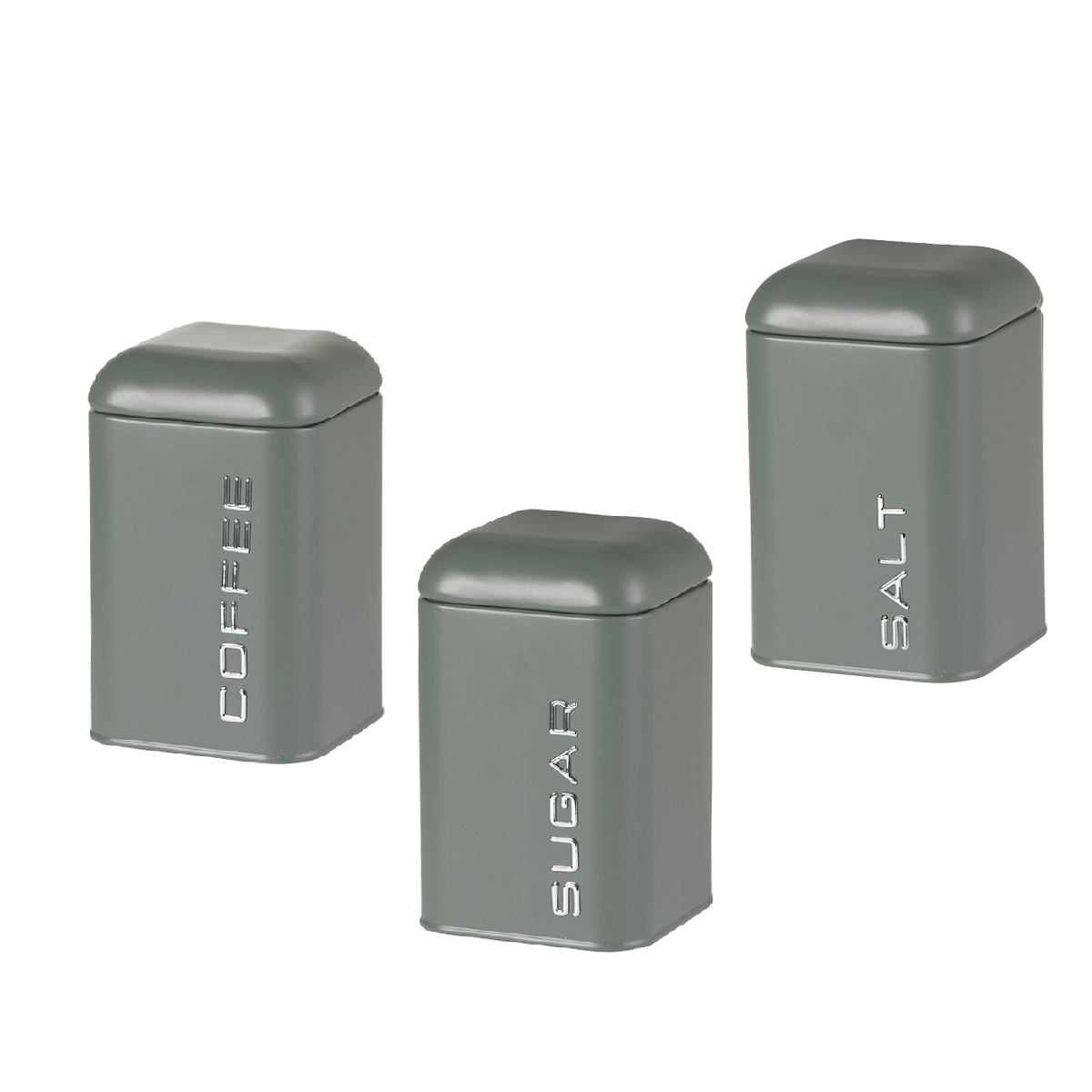 Set of 3 jars with hermetic seal 11.5 x 11.5 x h 17.5 cm - Vintage