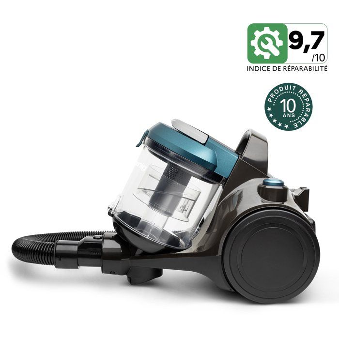 HKoenig Bagless Vacuum Cleaner - Triple A - HEPA Filter 12 - 2.5 L - Black