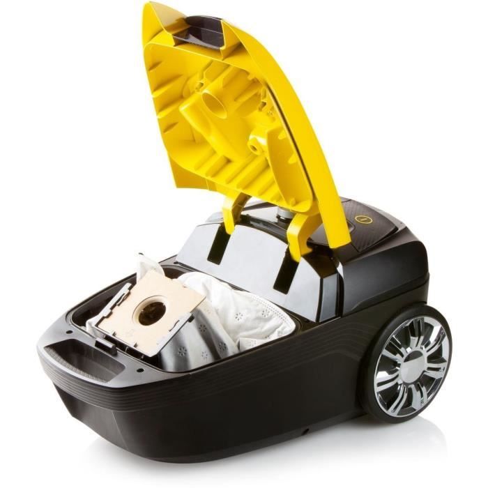 DOMO DO7294S - Bin vacuum with bag - 5L - HEPA H13 filter - 73dB - Adjustable suction power - 90cm metal tube