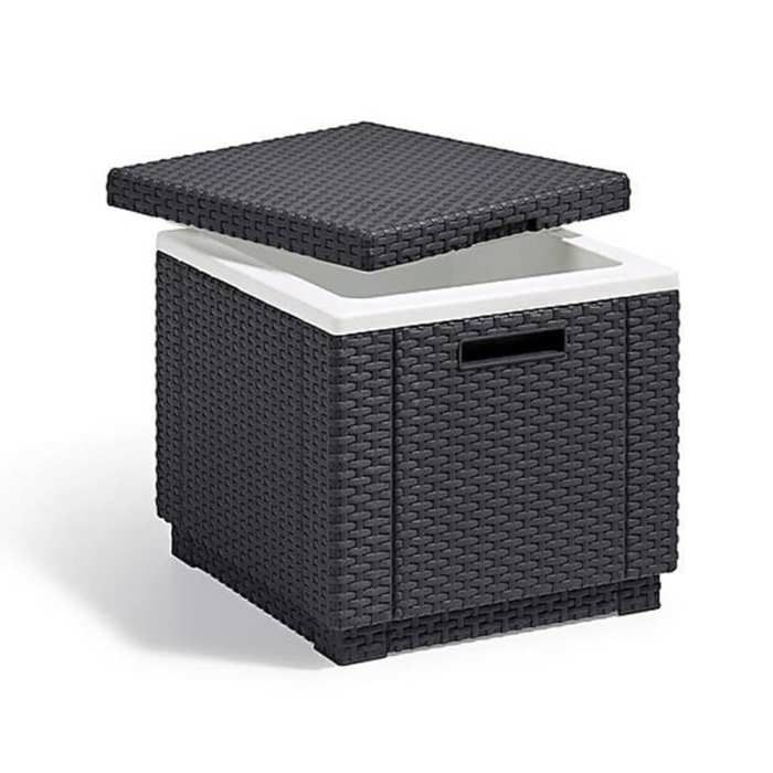 ALLIBERT woven resin coffee table - Grey