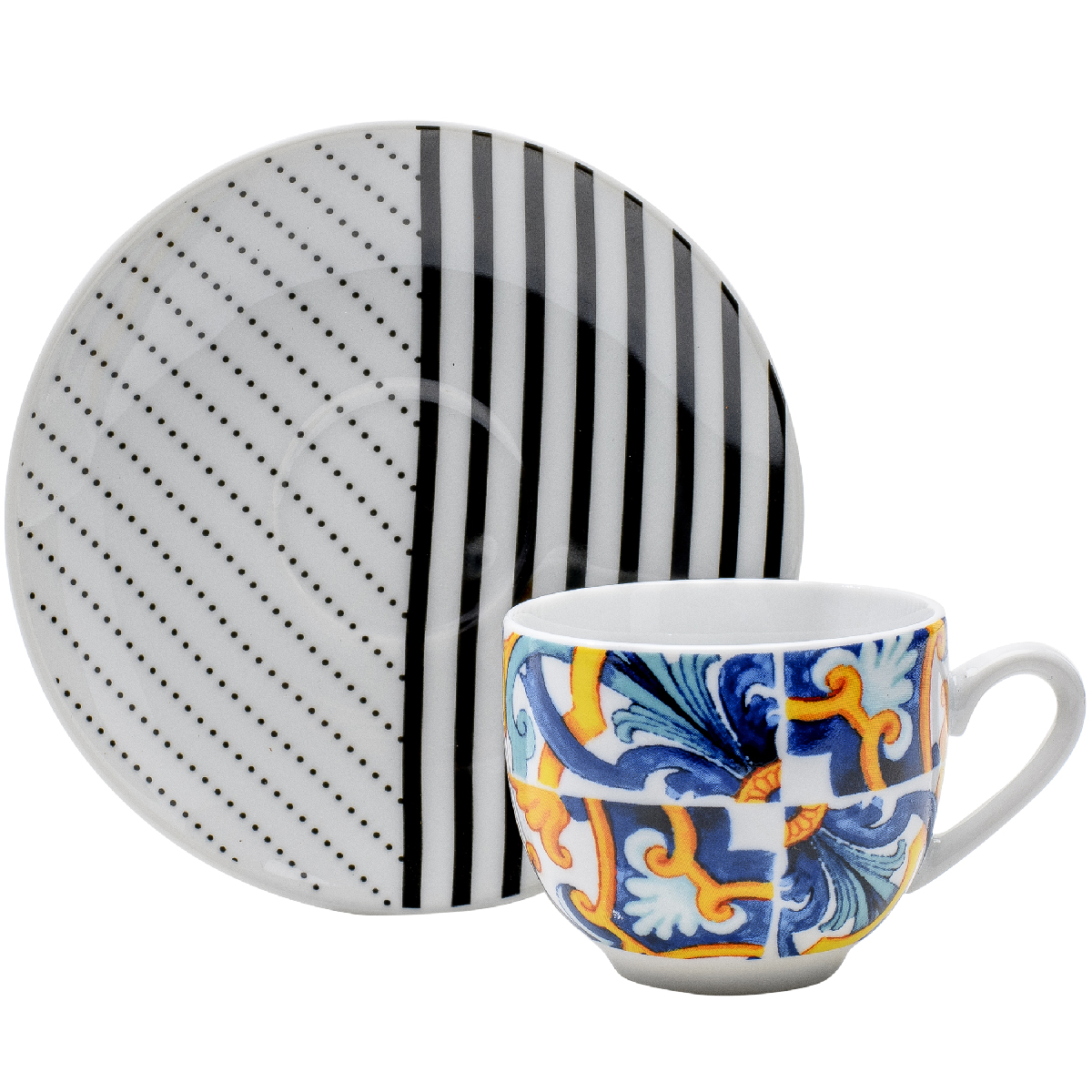 Set of 6 coffee cups with saucer 90 ml - Milano-bari