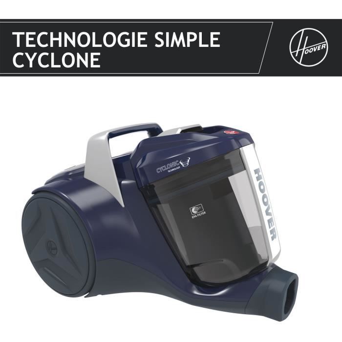 Bagless vacuum cleaner - HOOVER BR21HM - 700 W - Cassette: 2 L - 78 dBA