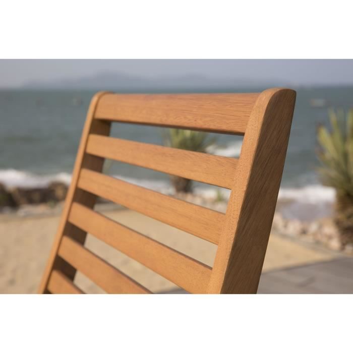 Set of 2 FSC eucalyptus folding garden chairs - 57.5x46.5x90cm