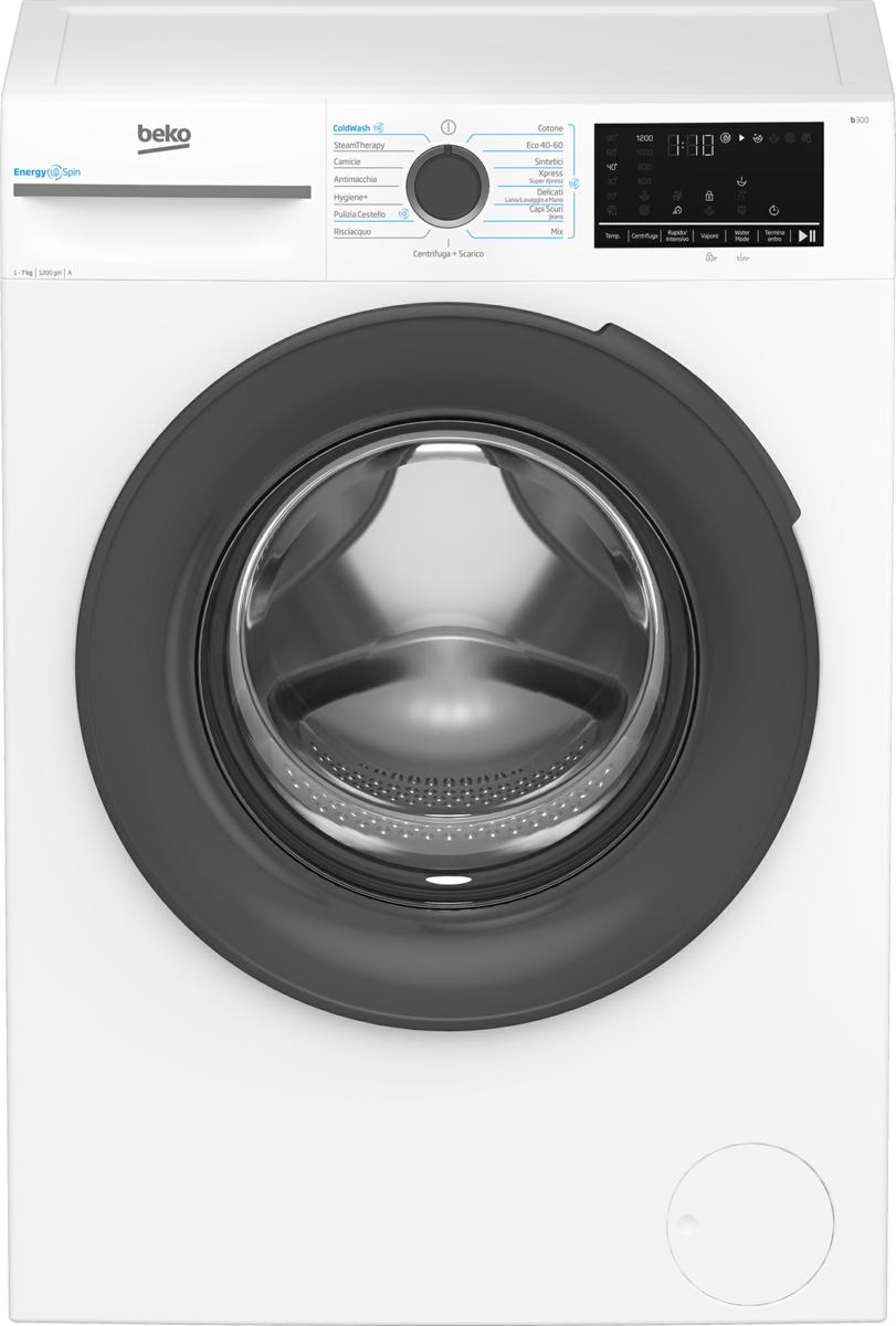 Beko ENERGYSPIN INVERTER STEAM INVERTER 7 kg slim washing machine 49 CM 1200RPM BMW SU4721A