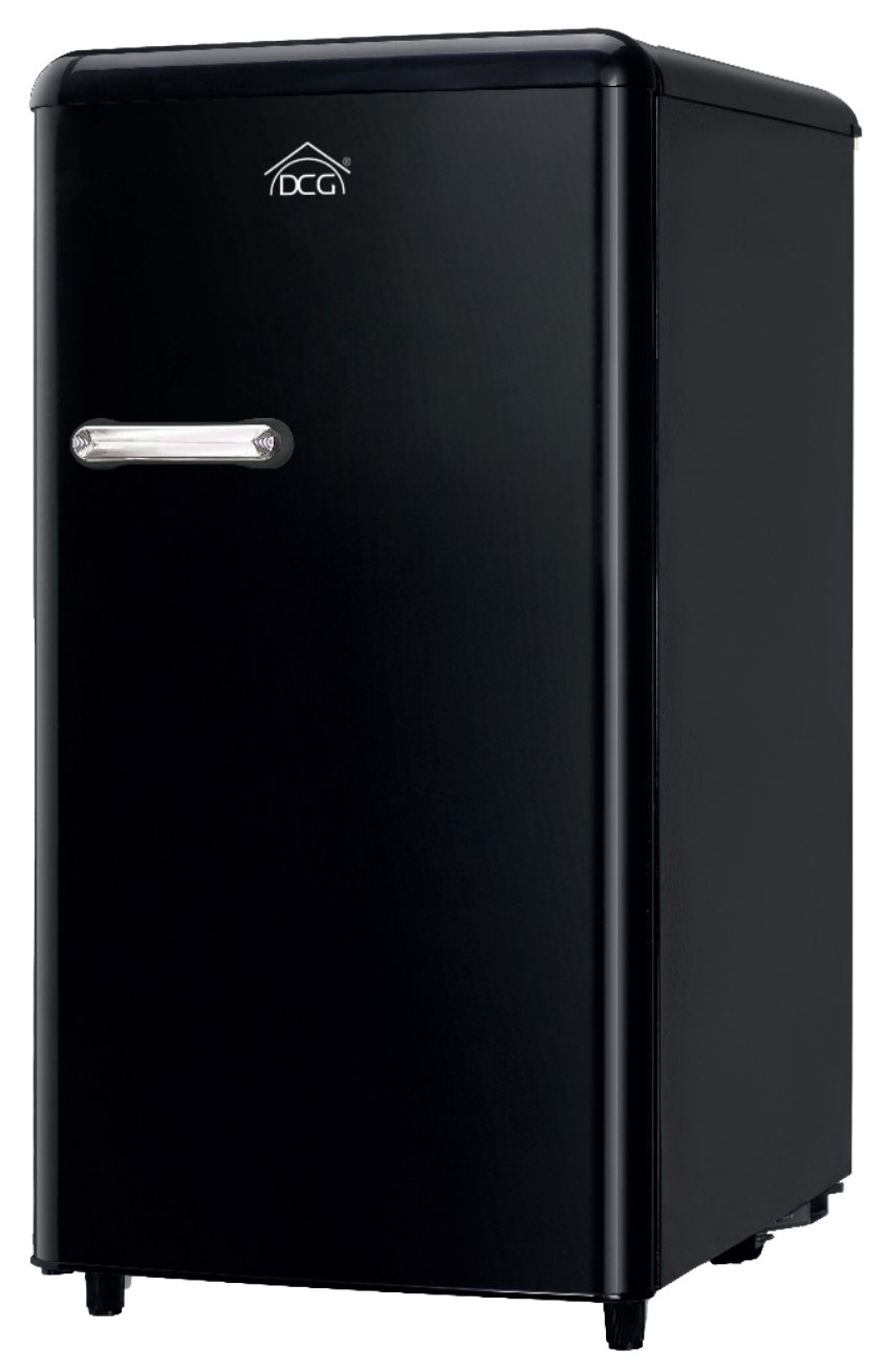 DCG RETRO LINE SINGLE DOOR FRIDGE 100LT AND BLACK MF100B