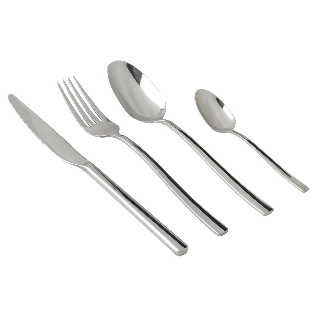 24-piece cutlery set (6 knives, 6 forks, 6 spoons, 6 spoons) in steel - Gourmet