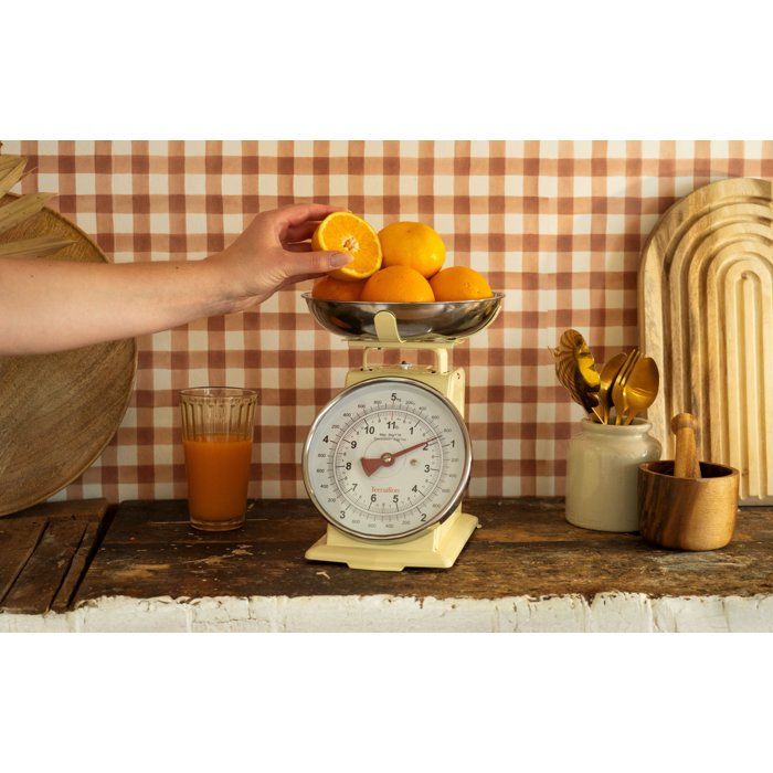 Mechanical kitchen scale - TERRAILLON - TRAD 500 Creme - Capacity 5 Kg - Retro style - Tray 1 L
