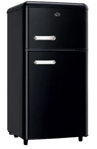 DCG FRIGO DOPPIA PORTA LINEA RETRO' 100LT E NERO MF100BCDP