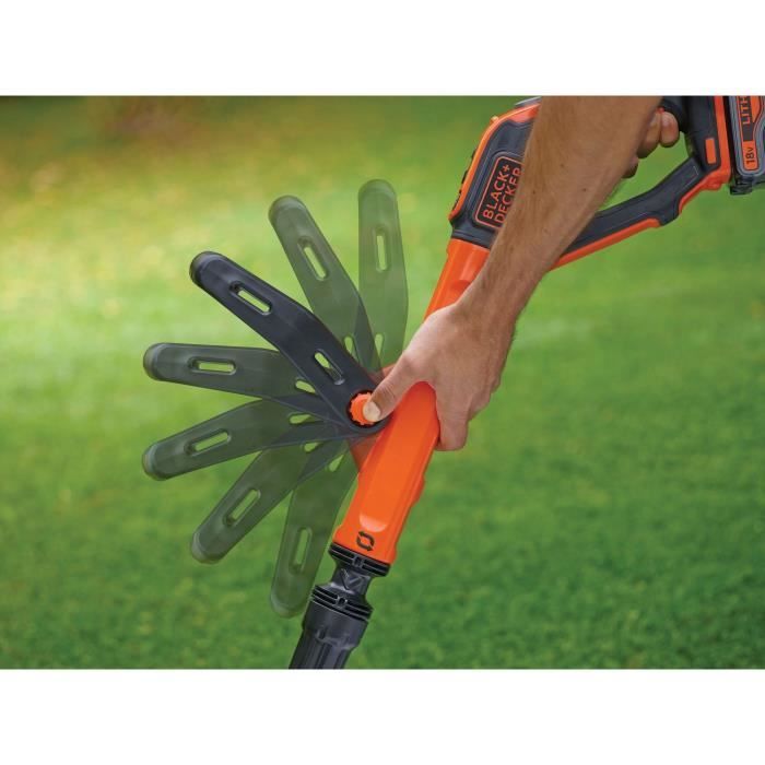 BLACK & DECKER POWERCOMMAND 18V LITHIUM Cordless 30cm - 4Ah cord cutter - 1 battery - 1 reel of 10m 1.6mm wire - 1 charger