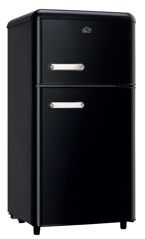DCG DOUBLE DOOR FRIDGE RETRO LINE 110LT AND BLACK MF110BCDP