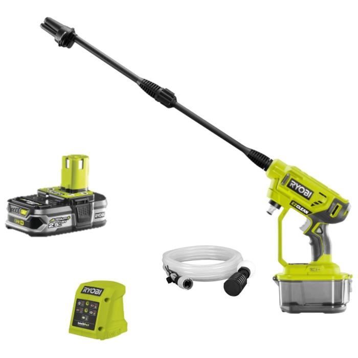 RYOBI ONE+ 18V RY18PW22A-125 battery-powered high pressure gun - 22 bar - 182 L - 1 18V 2.5 Ah battery and 1 1.5 A charger