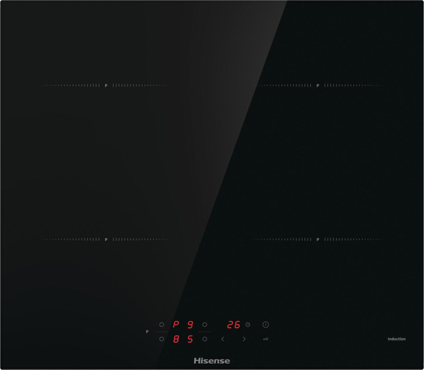Hisense 60 CM 4 ZONE BLACK induction cooktop HI6401BSCE