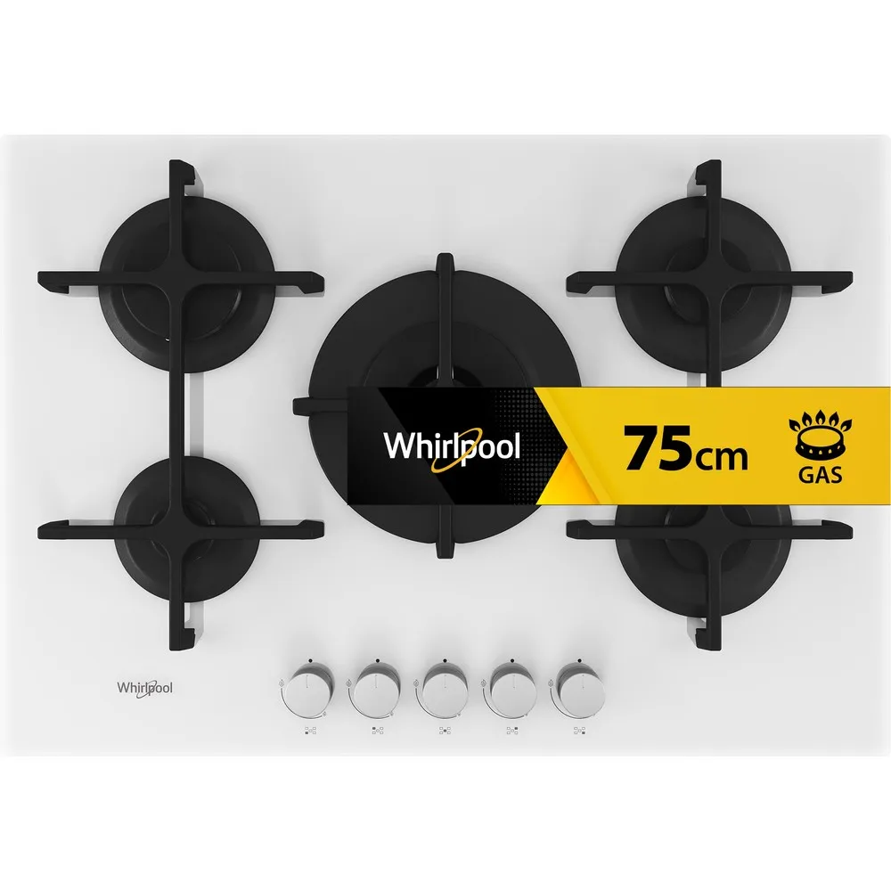 Piano cottura a gas Whirlpool 5 fuochi GOA 7523/WH