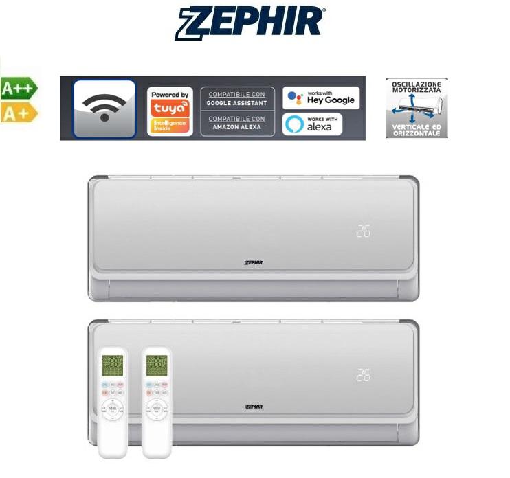 ZEPHIR DUAL SPLIT AIR CONDITIONER 9000+12000 WIFI A++/A+ R32 ZDAWIFI