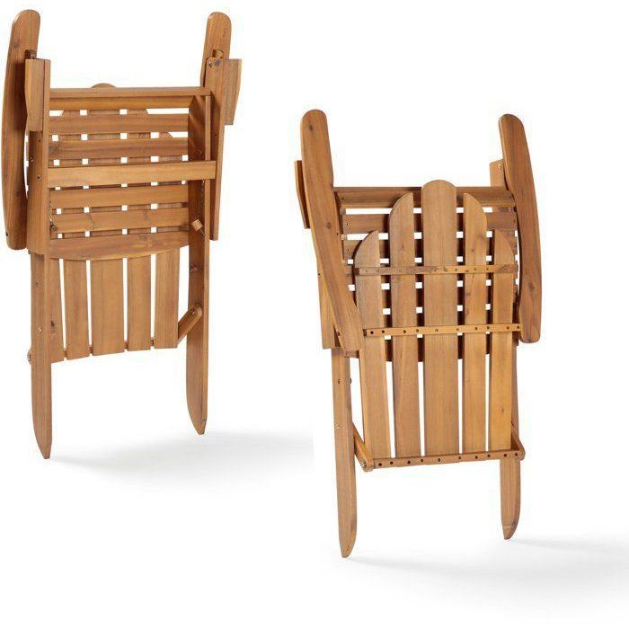 FSC acacia reclining garden chair - 72.5 x 89.5 x H.94 cm