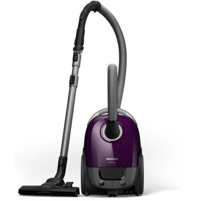 Bagged vacuum - PHILIPS - XD3100/06 - 900 W - 79 dB - Purple